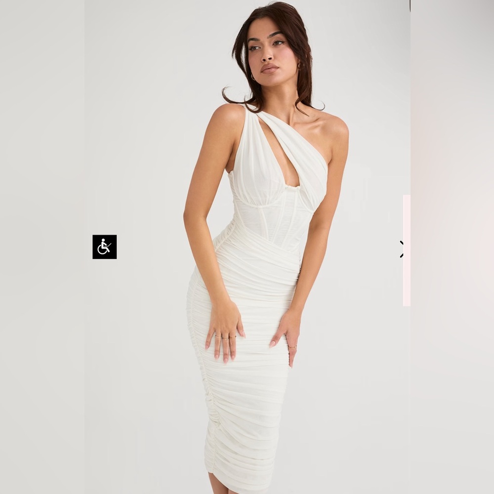 House of cb Valentina dress in ivory color